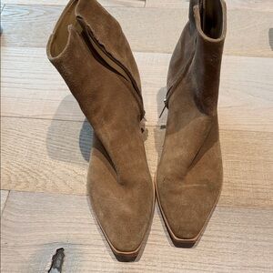 Marc Fisher Tan Suede Ankle Booties